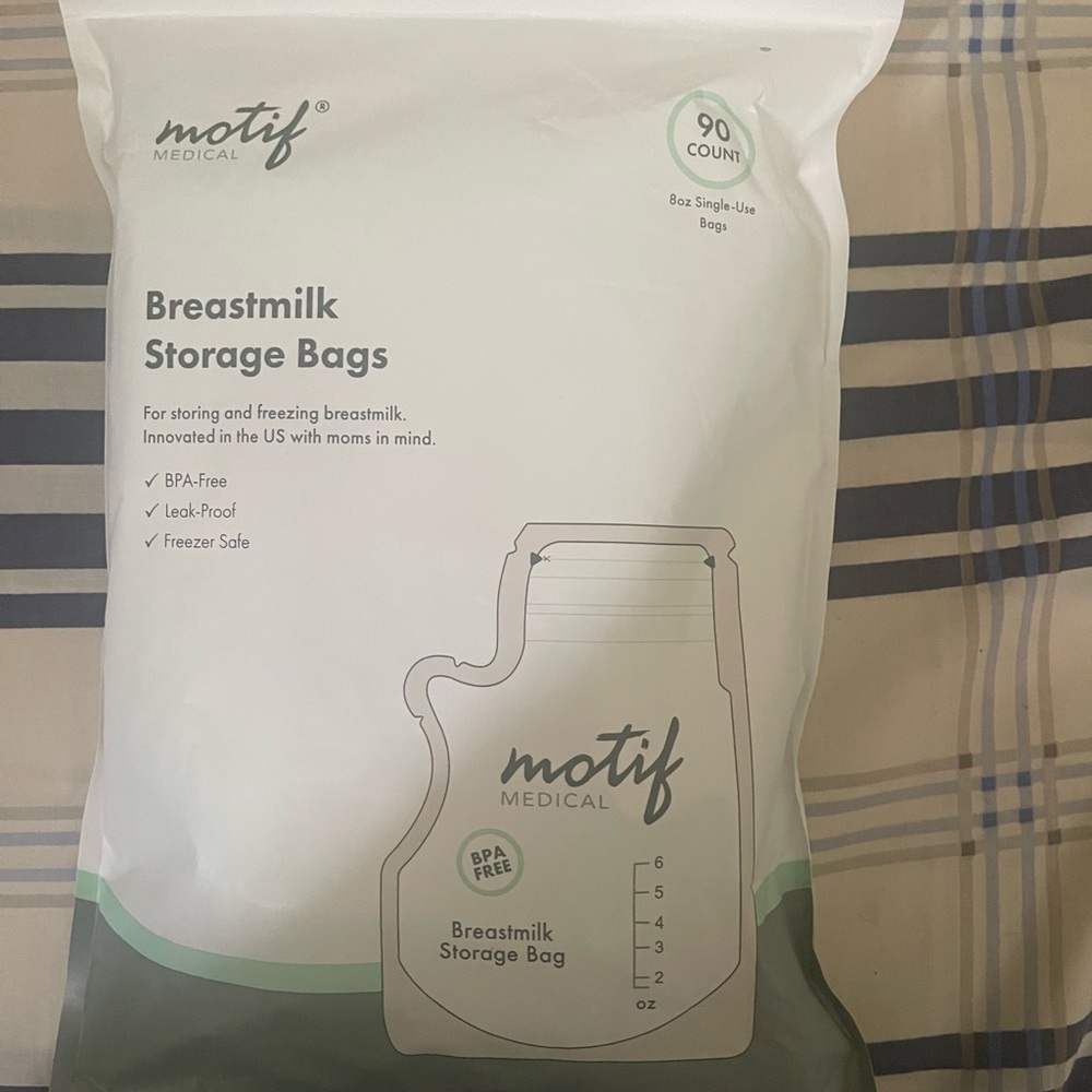One pack of 90 count breastmilk bags.